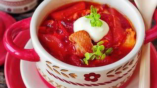 Красный борщ без капусты