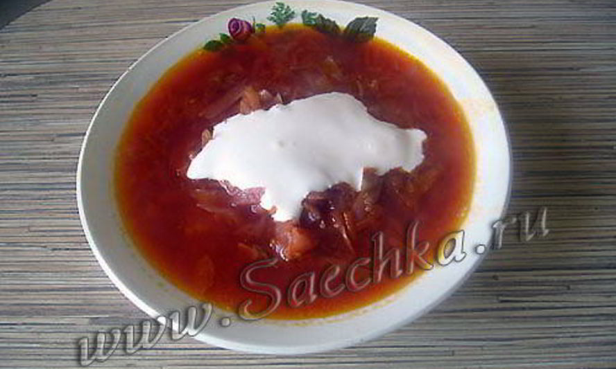 Рецепт настоящий украинский борщ