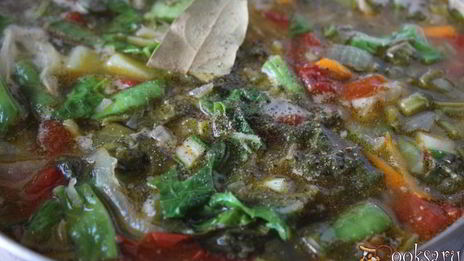 осенний зеленый борщ