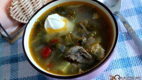 осенний зеленый борщ