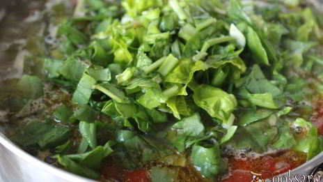 осенний зеленый борщ