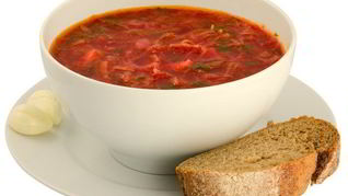 Постный борщ с килькой