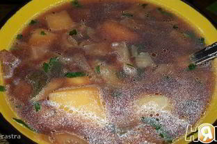 Постный борщ с нутом