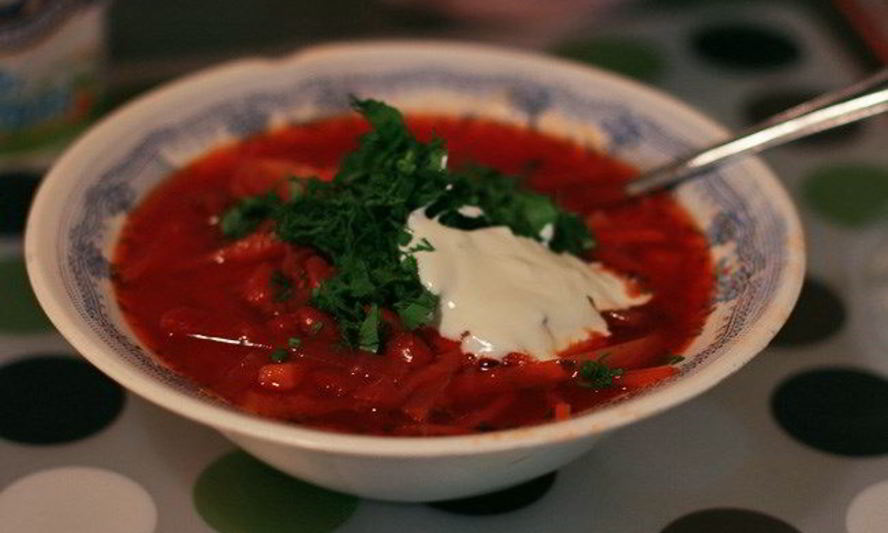 Рецепт постный борщ со свеклой и фасолью