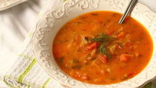 Постный борщ со свеклой