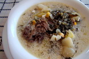 Зеленый борщ со щавелем