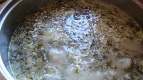 зеленый борщ со щавелем