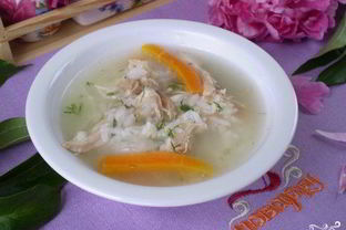 Бульон куриный с рисом