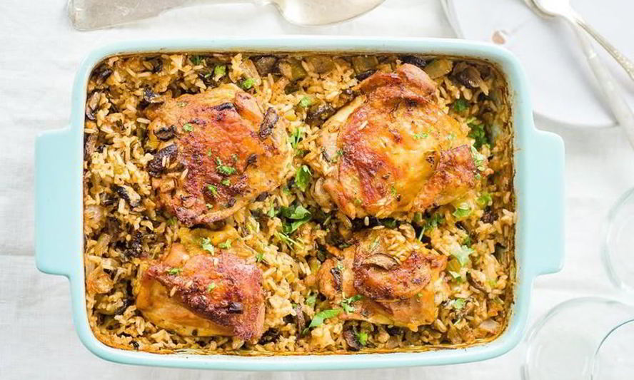 Рецепт дикий рис с курицей и грибами на курином бульоне