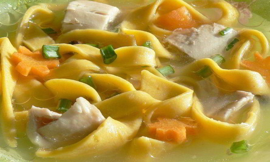 Рецепт домашняя лапша из тыквы на курином бульоне