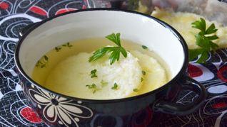 Говяжий бульон с запеченным рисом