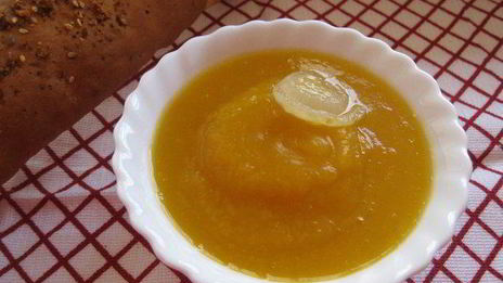 кремовый суп из тыквы на курином бульоне