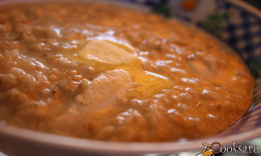 Рецепт овсяная каша на курином бульоне