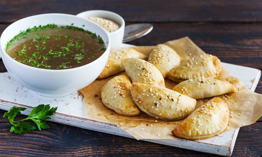 Рецепт пирожки с мясом к бульону
