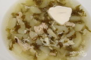 Щавель на курином бульоне