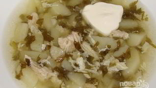 Щавель на курином бульоне