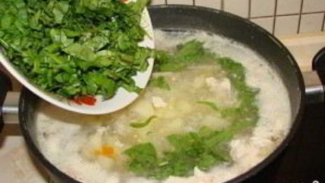 щавель на курином бульоне