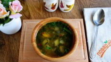 суп из щавеля на курином бульоне