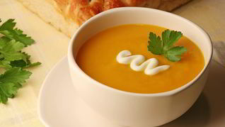 Суп из тыквы на овощном бульоне