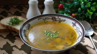 Суп на грибном бульоне