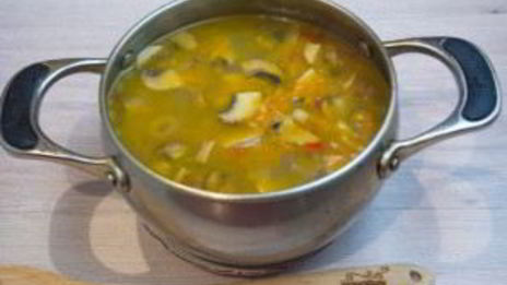 суп на грибном бульоне