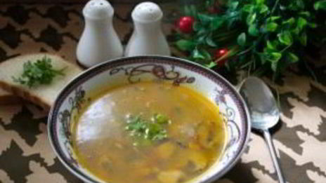 суп на грибном бульоне