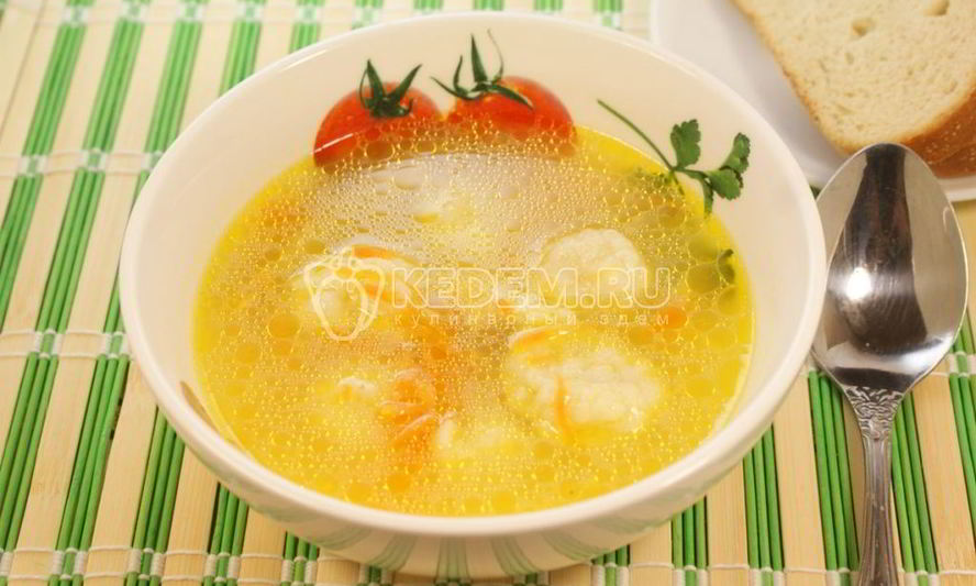 Рецепт суп с клецками на курином бульоне