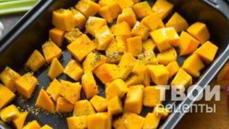 тыквенный суп с бульоном и крупами