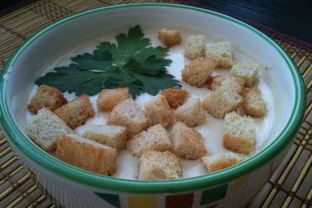 Фасолевый суп со сливочным сыром