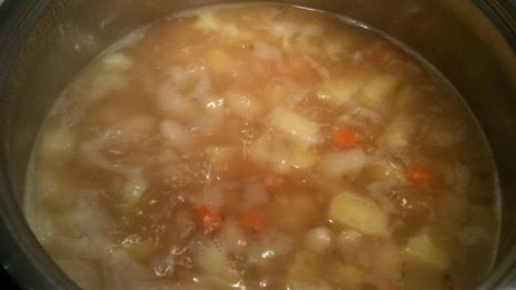 фасолевый суп со сливочным сыром