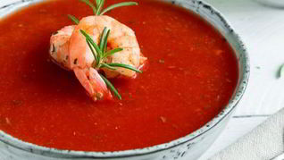 Гаспачо с креветками