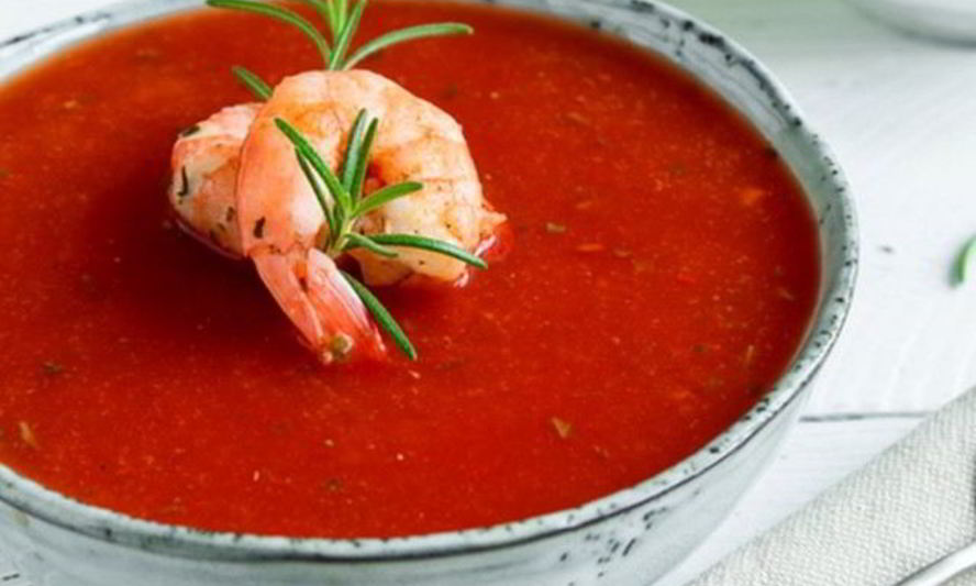 Рецепт гаспачо с креветками