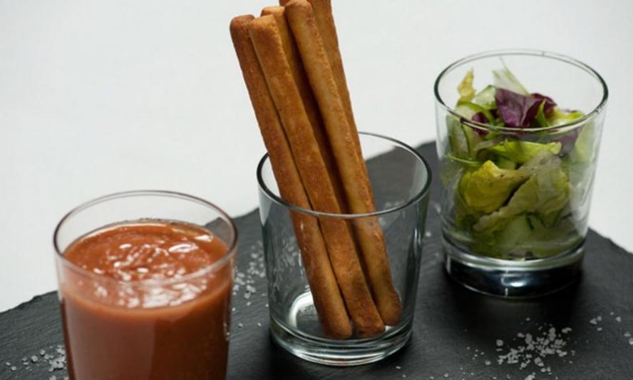 Рецепт гаспачо с зеленым салатом