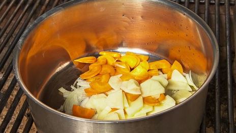 гороховый крем суп с беконом