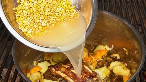 гороховый крем суп с беконом