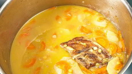 гороховый крем суп с беконом