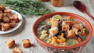 Гороховый суп с говядиной в мультиварке