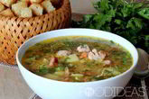 Гороховый суп с копченой курицей