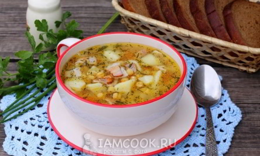Рецепт гороховый суп с копченостями в мультиварке