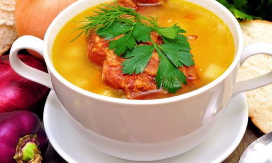 Рецепт гороховый суп с копчеными ребрами и беконом