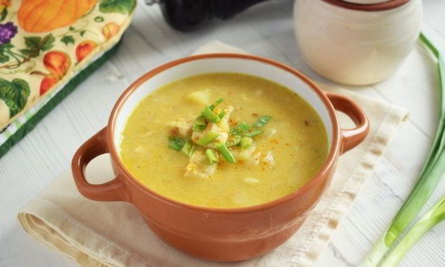 Рецепт гороховый суп с курицей и кокосовым молоком