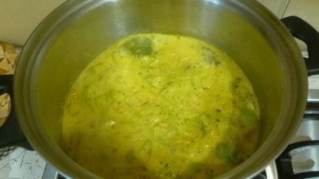 гороховый суп с курицей и кокосовым молоком