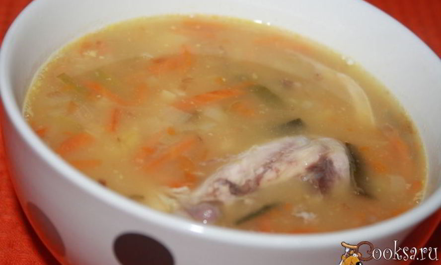 Рецепт гороховый суп с курицей и луком пореем