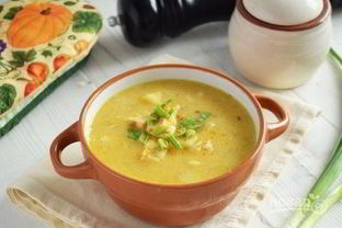 Гороховый суп с курицей на кокосовом молоке