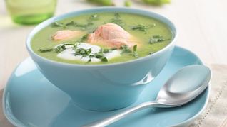 Гороховый суп с лососем