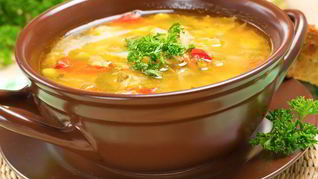 Гороховый суп с тыквой