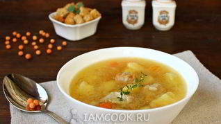 Гороховый суп со свининой в мультиварке