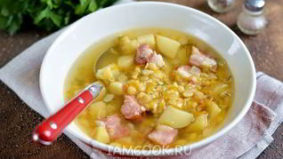 Гороховый суп со свиными ребрышками