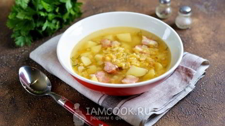 гороховый суп со свиными ребрышками
