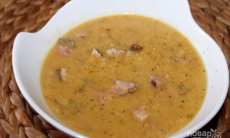 Рецепт суп гороховый с копченостями